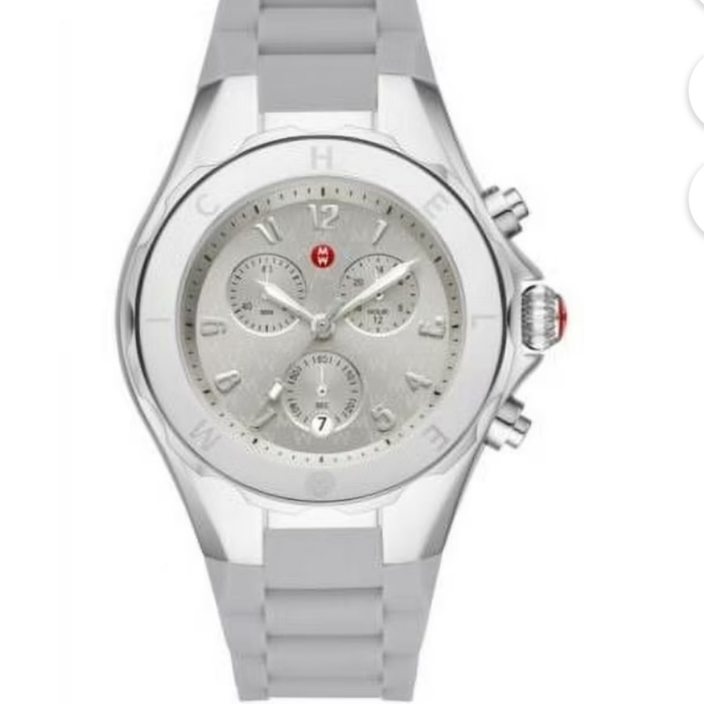 MICHELE TAHITIAN JELLYBEAN SILICONE CHRONOGRAPH WATCH
